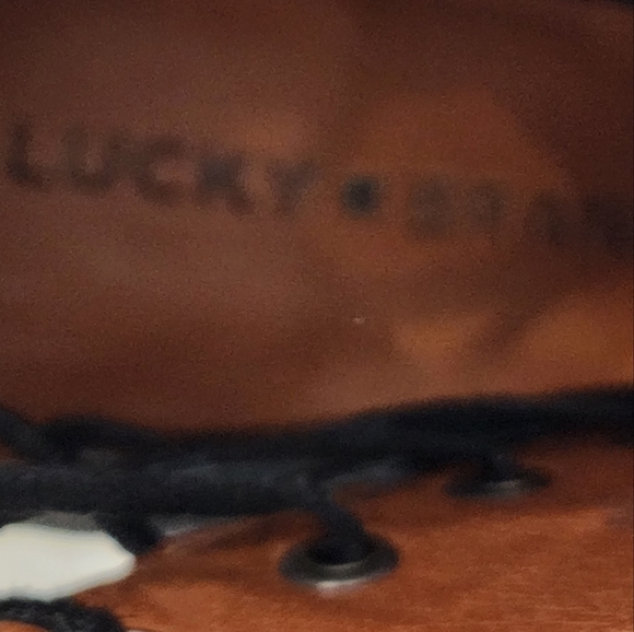 Lucky Brand Hartlee Brindle Heels Suede Lace Tie Ankle Boots Bootie Bohemian - Picture 5 of 13